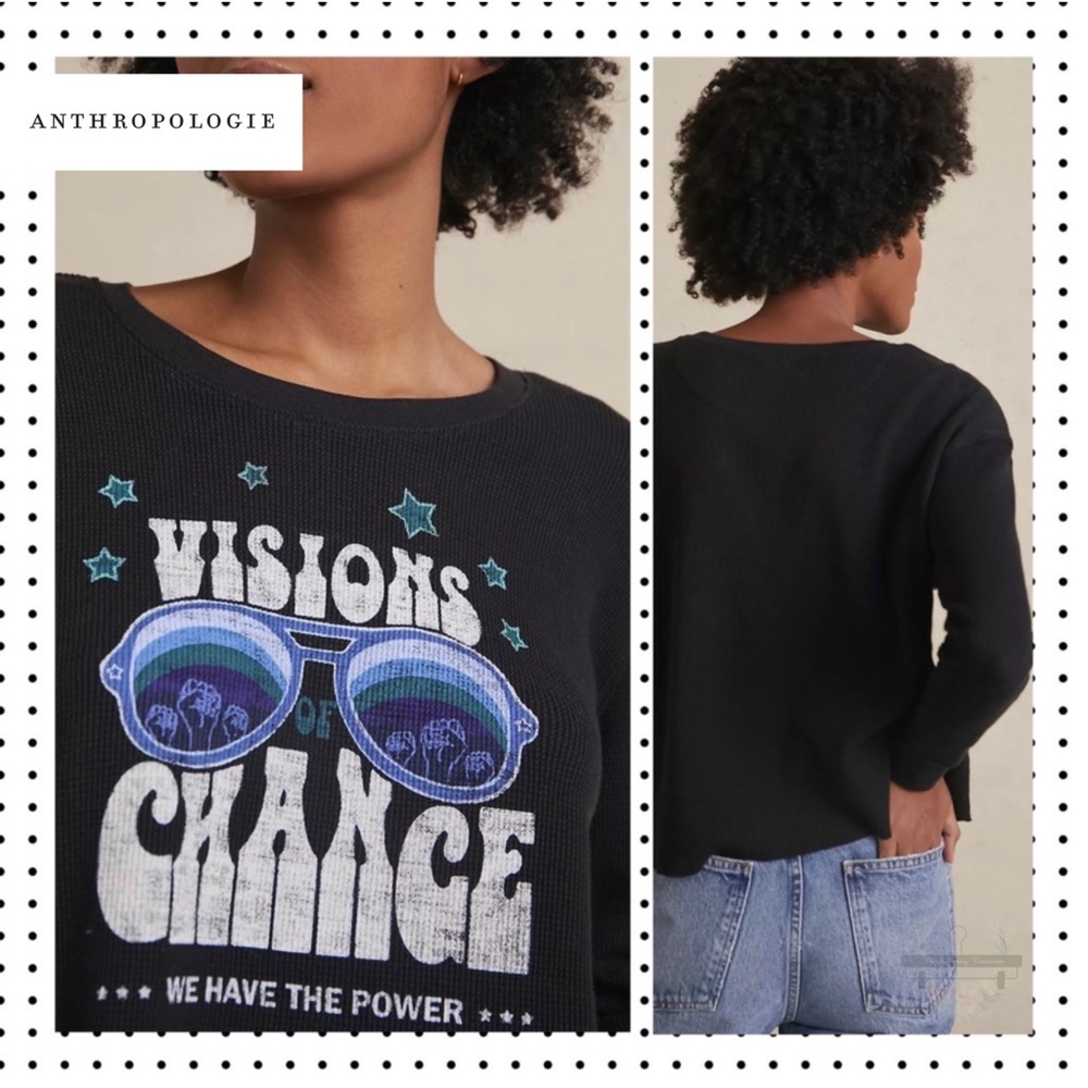 NWT Anthropologie x Sharlene Perkins - Graphic Tee Top XS